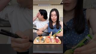 I didn't expect this🍣🤣 #shorts #challenge #couple