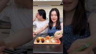 I didn't expect this🍣🤣 #shorts #challenge #couple