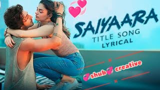 Saiyaara Title Song | Ahaan Panday, Aneet Padda | Tanishk Bagchi, Fahe car driver🥀❤️😇
