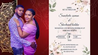 Het huwelijk van Sanchieta Soman en Shechand Kalika. Woensdag 7 mei 2025.