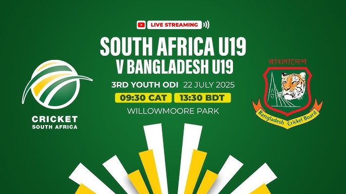 LIVE STREAM: South Africa U19 vs Bangladesh U19 - 3rd Youth ODI
