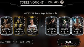 Conta do Zero foi sofrida! | Como passar as Lutas 197, 198 e 199 da Torre Vought | MK Mobile 6.3