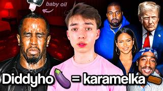 P. DİDDY SOUD POKRAČUJE: Smrt Tupaca, Diddyho "Karamelka", Kid Cudi Porsche, Kanye, Baby oil, Cassie