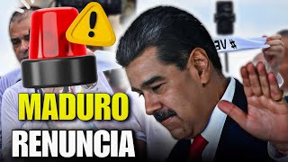 🚨¡MADURO RENUNCIA! EN PANICO ROMPE EN LLANTO Y SE DESPIDE ¿SE ENTREGARÁ?