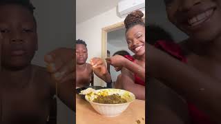 Forcing my kids to eat my African food, fufu