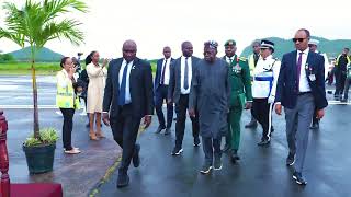 Highlights of the arrival of H.E. Bola Ahmed Tinubu, President Of Nigeria to Saint Lucia