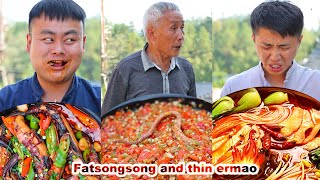 먹방 | 바삭한 삼겹살 만드는법? | 프라이드 치킨을 만드는 방법? | 요리 | songsong & ermao