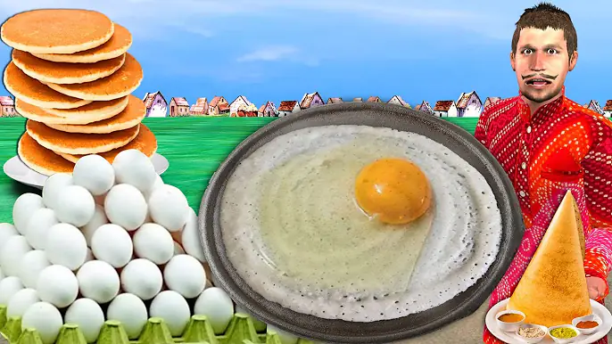 अंडा डोसा Egg Dosa Street Food Village Comedy Video  Hindi  Funny Video