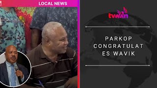 파르코프, 와빅에게 축하 인사 전합니다