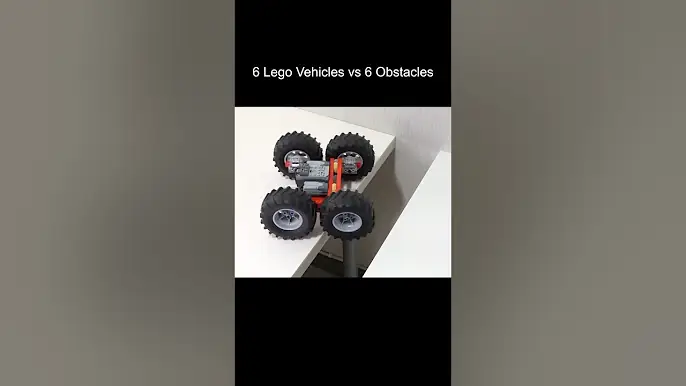 6 Lego vehicles vs 6 obstacles #shorts