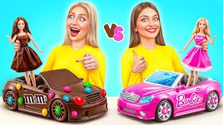 Skutečné Jídlo vs Čokoládové Jídlo Výzva | Úžasné kuchyňské Recepty Choco DO