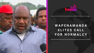 와페나만다 엘리트들, 정상화를 촉구하다