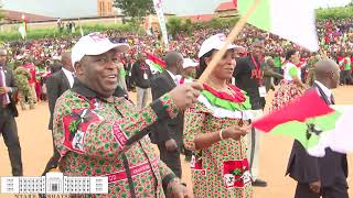 Umukuru w'Igihugu c'U #Burundi, i #Rwibaga mu ntara ya #Bujumbura, mu myiyamamazo y'amatora ya 2025.