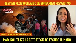 REGIMEN RECIBIO AVISO DE BOMBARDEO: MADURO USA ESCUDO HUMANO