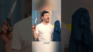 😳 ¡La pelea entre marido y mujer, de este lado de la línea y del otro lado! #shorts