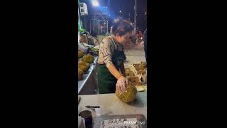 🔴 How to cut durian fruit by pretty woman 🔴