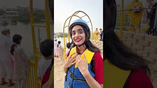 Girl did zipline over water for $5k 🤯😱