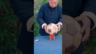 几块木板制作一个榫卯足球，惊叹于老师傅的手艺#woodworking
