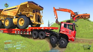 What Happens When Trucks Cross This  mud Road ? Spintires: Mudrunner Truck Mod | Game Daily32