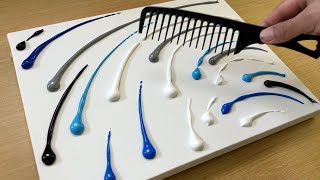 빗 페인팅 기법 / 아크릴 페인팅 / 빗속 걷기