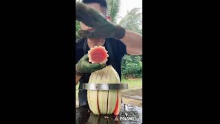 🔴 how to cutwatermelon by funny man 🔴