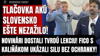 Tlačovka, akú Slovensko ešte nezažilo! Novinári dostali tvrdú lekciu. Fico s Kaliňákom #politika 