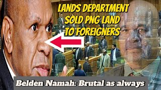 벨든 나마, 외국인에게 토지를 판매하는 토지국을 비난