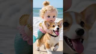 God's Love: Corgi saves the mermaid baby, suffers for love#jesus#spider-man #cartoon #angel baby