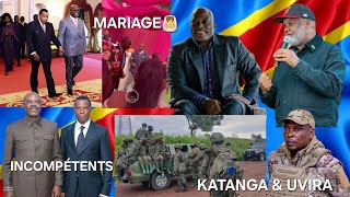 NANGAA AVANCE AU KATANGA, UVIRA TOMBÉ SOUS M23, FTSHISEKEDI À FAIT UNE CRISE AU MARIAGE, JKK AUX USA