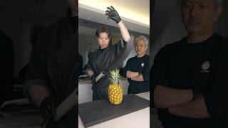 Cut the pineapple with the sharp knife.🔪✨​⁠‪@jikkoshacho‬ #knife #sharpening #sharpener #asmr