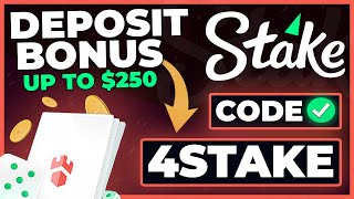 STAKE PROMO CODE "4STAKE" — Get Deposit Bonus Up To $250 and 5% Rakeback (Bonus on Stake)