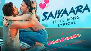 Saiyaara Title Song | Ahaan Panday, Aneet Padda | Tanishk Bagchi, Fahe car driver #saiyaaramoviesong
