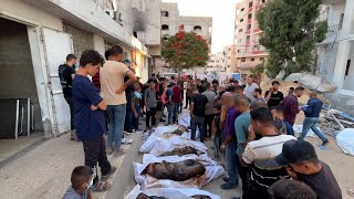 انتشال جثامين 15 شهيدًا ارتقوا إثر استهدافهم أثناء انتظار المساعدات شمال غزة