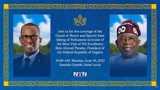 Joint Sitting of the Senate and House in honor of H.E. Bola Ahmed Tinubu, President Of Nigeria