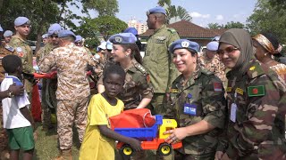 Solidarité des Casques bleus envers les enfants en situation vulnérable de la Fondation Voix du cœur