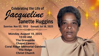 A Service of Thanksgiving for the Life of Jacqueline Huggins
