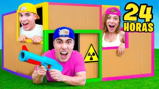 골판지 벙커에서 24시간 !!