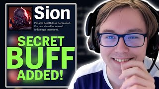 SION GOT AN EXTRA HIDDEN BUFF!