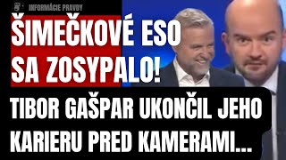 Šimečkové eso sa zosypalo! Tibor Gašpar mu ukončil kariéru pred kamerami #fico #politika #slovensko