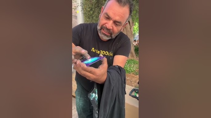 Obra de Arte 🏞 / Pintura de Paisaje sobre vidrio - parte 1 #arte #creative