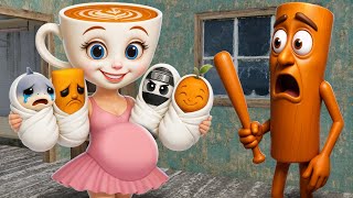 Pregnant Ballerina Cappucina and Tung Tung Sahur in Granny House! New Animation