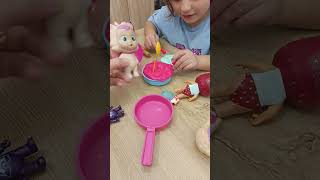 Akşam Yemeği Yumurta 🍳#egg #night #food #slime #asmr #doll #birthday #party #song #kids #viral #love