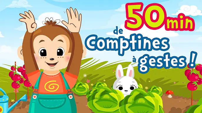 50min de Comptines avec gestes et Chansons pour bébé (Petit escargot, Alouette, Pirouette ...)