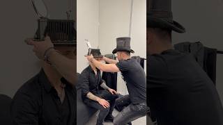 Custom-made Fedora Hat in distressed black tone