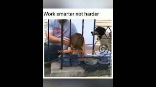 WORK SMARTER NOT HARDER. #brilliant #fail #funny #viralvideo #viral #funnyvideos #fyp