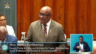 Hon. Manoa Kamikamica delivered his Ministerial Statement at Parliament Sitting session