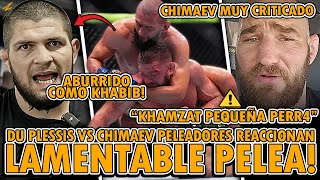 UFC 319: PELEADORES REACCIONAN A LA ABURRIDA PELEA DE KHAMZAT CHIMAEV VS DRICUS DU PLESSIS - UFC 319