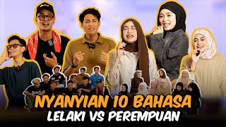 NYANYIAN 10 BAHASA LELAKI VS PEREMPUAN AI TEAM !!! 