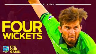 센세이셔널 T20 볼링 ☄️ 샤힌 샤 아프리디 모든 공 | 서인도 제도 대 파키스탄 1차 ODI