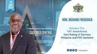 Hon. Richard Frederick Debates the VAT Amendment Zero Rating of Sanitary Products and PVC Systems